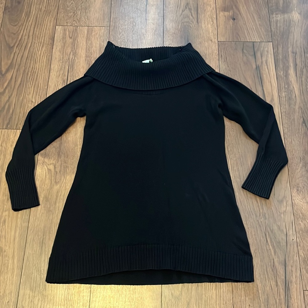 Shushu black cowl neck sweater dress size large
